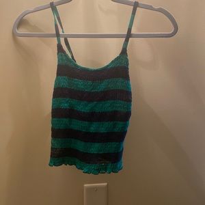 Green and navy Hollister tank
